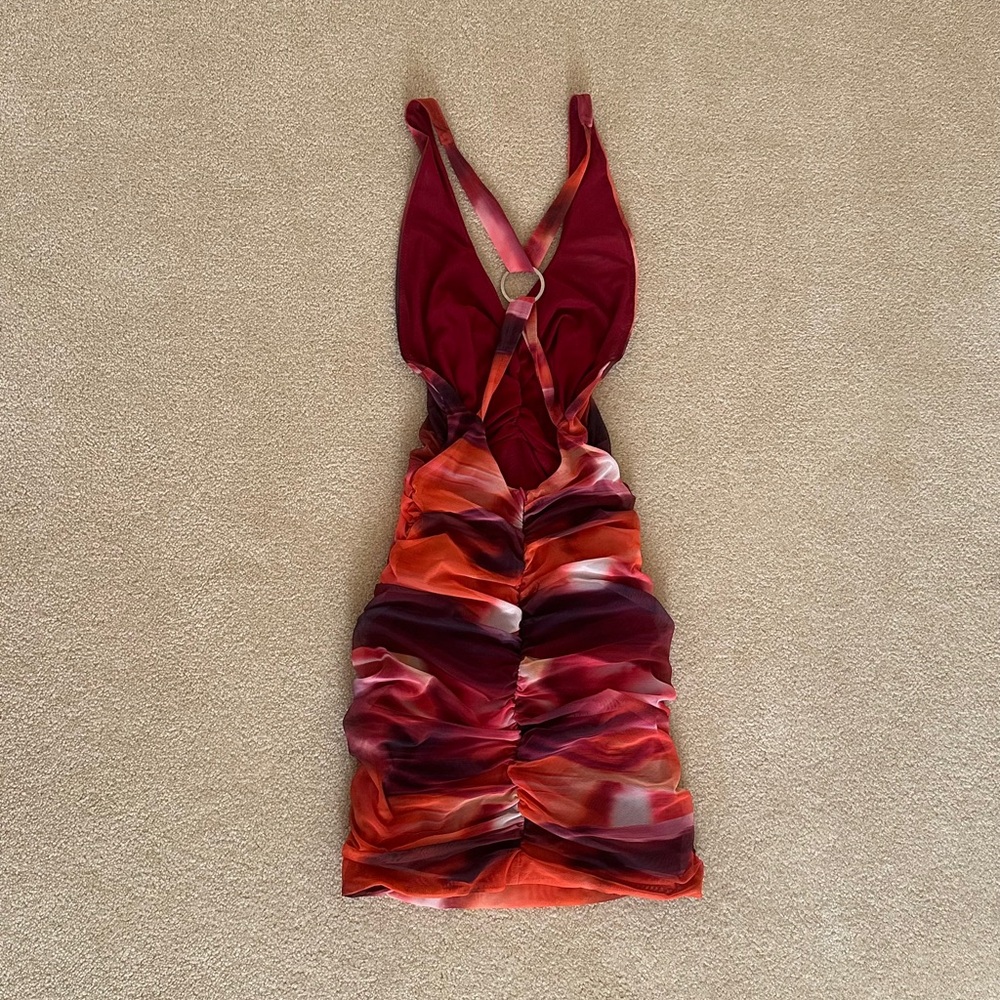 Red Mini Bodycon Dress - Picture 3 of 3